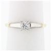 Vintage 14k Gold Old Transitional Diamond Solitaire Engagement or Promise Ring