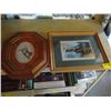 Image 1 : FRAMED COWBOY PRINT, TEAMWORK, BY R. FREEMAN & A BULLRIDER PLAQUE