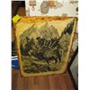 Image 1 : 4 DECORATIVE WALL HANGINGS, EAGLE, WOLF, DEER & ELK PICTURES