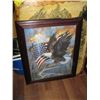 Image 2 : 4 DECORATIVE WALL HANGINGS, EAGLE, WOLF, DEER & ELK PICTURES