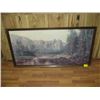 Image 1 : LG. FRAMED PRINT, THE NATIVE VILLAGE