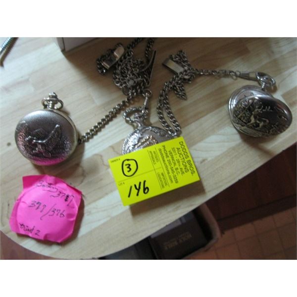 3 POCKET WATCHES