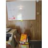 Image 1 : WHITEBOARD & BOX OF MISC. PENS, ACCOUNTING PROGRAMS, ETC.