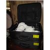 Image 2 : 2 BLACK SUITCASES W/CLAMP ON LIGHTS & THERMOSTATS