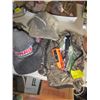 Image 1 : HUNTING BAG W/CONTENTS & 2 HATS