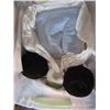 Image 2 : BIN OF MISC. WOOL & ACCESS. & A WOOL AFGHAN