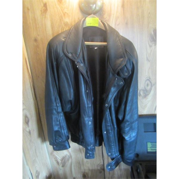 LEATHER JACKET, SZ XXL