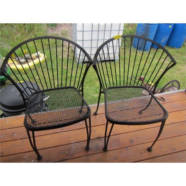 2 METAL FRAMED CHAIRS