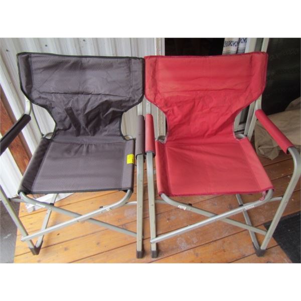 RED & GREY FOLDING CHAIRS