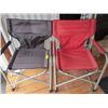 Image 1 : RED & GREY FOLDING CHAIRS