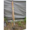 Image 1 : 3 GARDEN TOOLS, RAKE, FORK, HOE