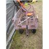 Image 2 : METAL FRAMED GARDEN CART, NEEDS WHEELS