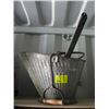 Image 1 : METAL GALVANIZED COAL SHUTTLE W/SHOVEL & HOOK