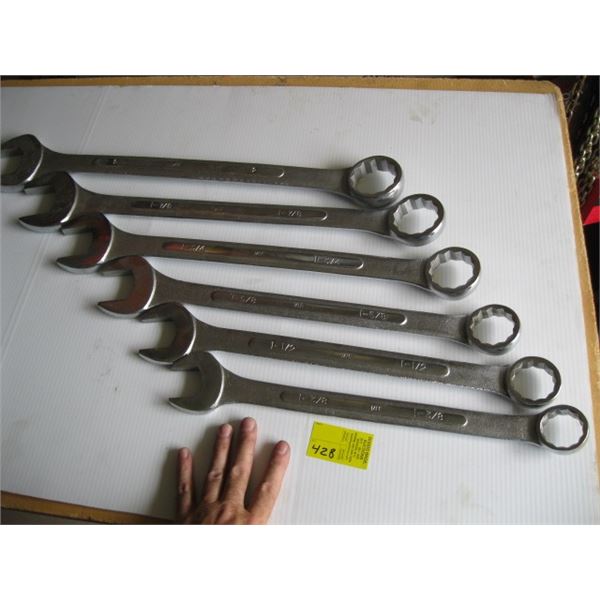 6 LG. COMBINATION WRENCHES, 1 3/8-2"