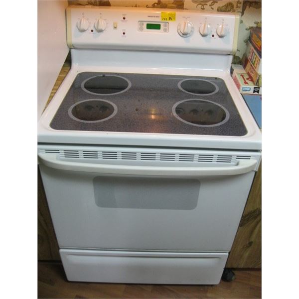 MOFFAT WHITE CERAMIC TOP STOVE