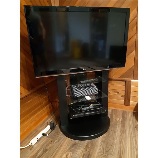 LG 42" TV, Stand & JVC Cat C