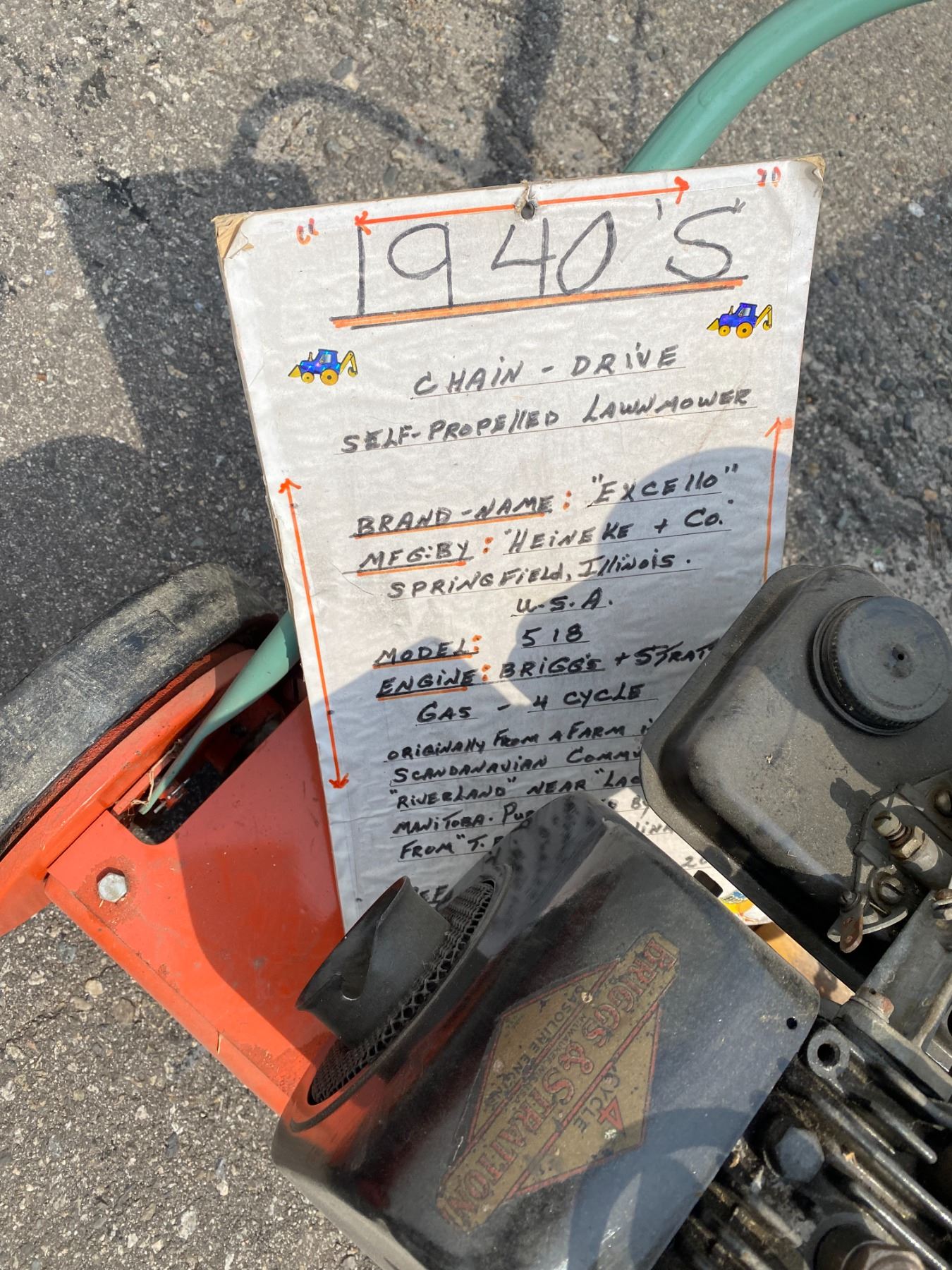 Chain drive self propelled lawn mower