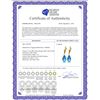 Image 2 : Genuine 12 ctw Blue Topaz Earrings 14KT Yellow Gold - REF-57P6H