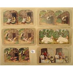 LOT OF 6 VINTAGE BLACK AMERICANA STEREOVIEW CARDS 