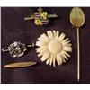 Image 3 : LOT - ANTIQUE COLLAR PINS AND A STICK PIN - Incl. 