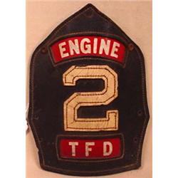 VINTAGE CAIRNS FIREMANS HELMET SHIELD ENGINE 2 TFD