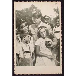 WW2 NAZI GERMAN ADOLF HITLER PHOTO - HITLER WITH C