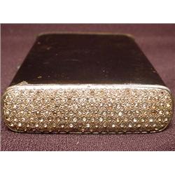 1930'S ART DECO EVANS CIGARETTE CASE W/ RHINESTONE