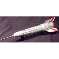VINTAGE INTERKIZMOSZ HOLDRAKETA TIN ROCKET SHIP TO