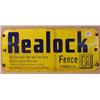 Image 1 : VINTAGE REALOCK FENCE PORCELAIN ENAMEL SIGN - OR, 