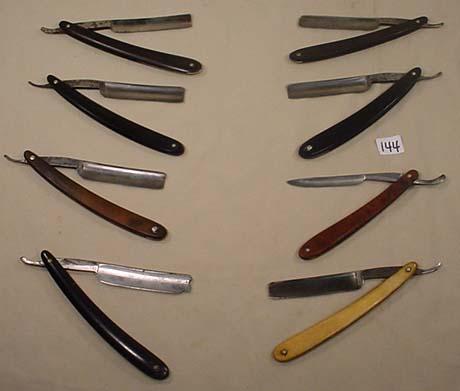 LOT OF 8 VINTAGE STRAIGHT RAZORS - Incl. Torrey Ra