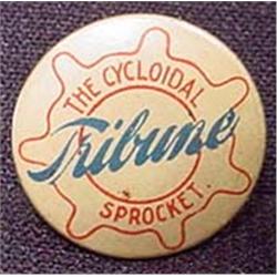 ANTIQUE CELLULOID ADVERTISING LAPEL BUTTON TRIBUNE