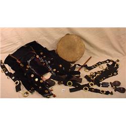 3 VINTAGE GYPSY VESTS INCL. CLICKERS AND TAMBORINE