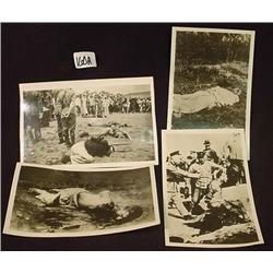 LOT OF 4 VINTAGE PHOTOS - GRUESOME - WW2 or Earlie