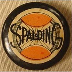 ANTIQUE CELLULOID LAPEL BUTTON SPALDING BICYCLE