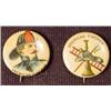 Image 1 : LOT OF 2 1896 CELLULOID FIREMAN PINBACK BUTTONS - 