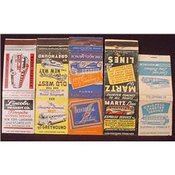 LOT OF VINTAGE BUS LINES MATCHBOOK AND MATCH COVER