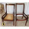 Image 1 : LOT OF TWO VINTAGE ANTIQUE WOODEN CHAIRS