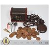 Image 1 : WOODEN JEWELRY IN GIFT BOX SOLD WITH PENNY