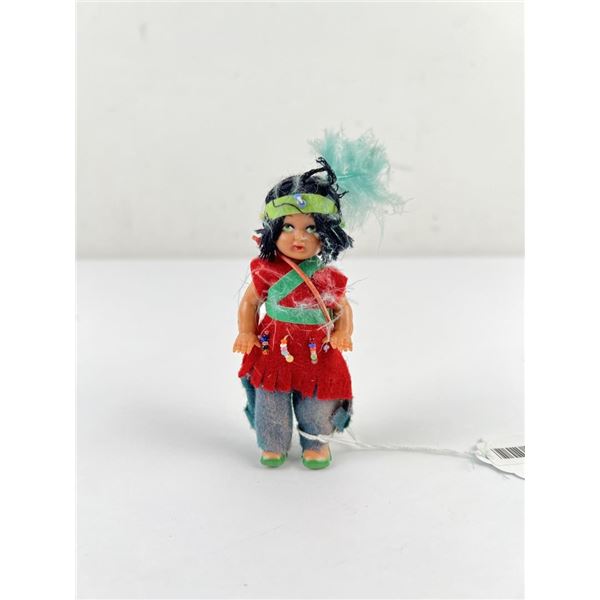 Mini Plastic Native American Indian Doll
