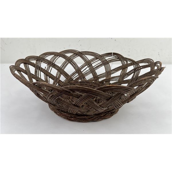 Native American Indian Woven Willow Basket