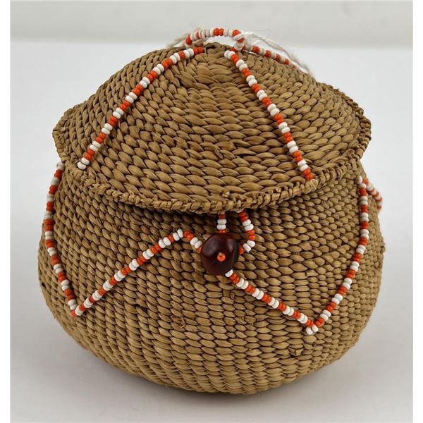 African Beaded Basket