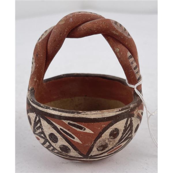 Isleta Pueblo Indian Pottery Basket