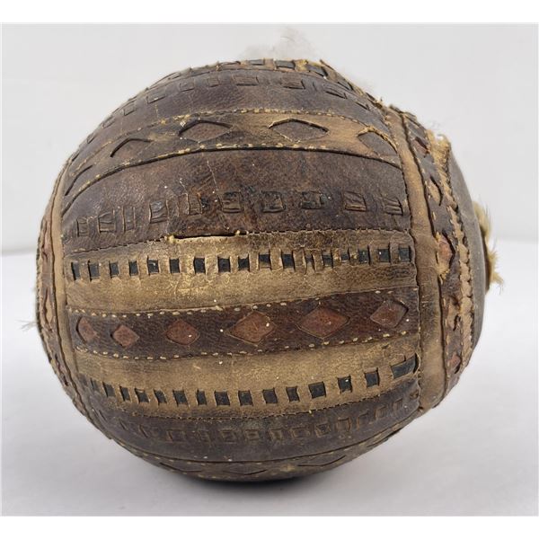 Antique South American Leather Game Ball Cover