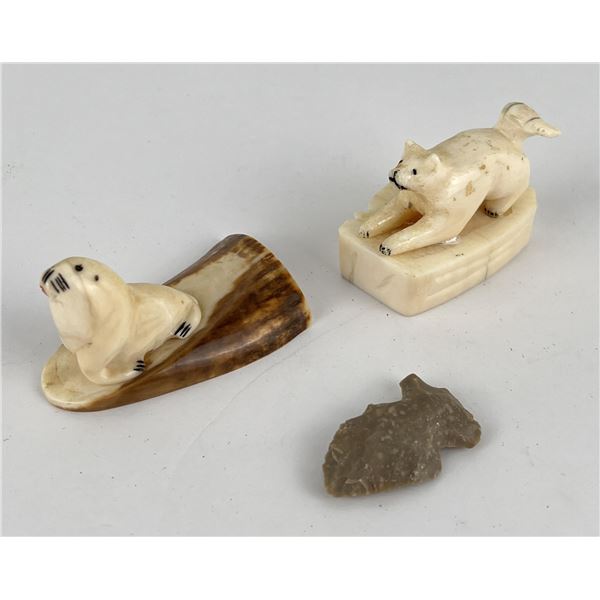 Collection of Alaskan Inuit Eskimo Carvings