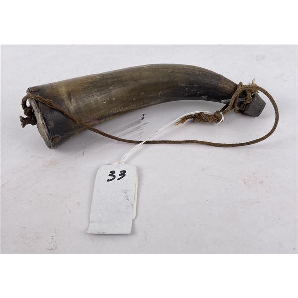 Antique Montana Horn Powder Flask