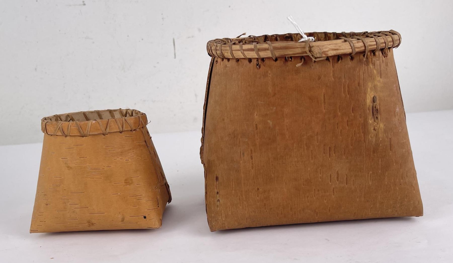 Ojibwe Native American Indian Birch Bark Baskets