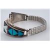 Image 2 : Zuni Inlaid Sterling Watch Band Tips