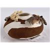 Image 3 : Native American Indian Leather Covered Pot