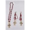 Image 4 : Native American Indian Bone Cross Necklace Set