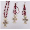 Image 6 : Native American Indian Bone Cross Necklace Set